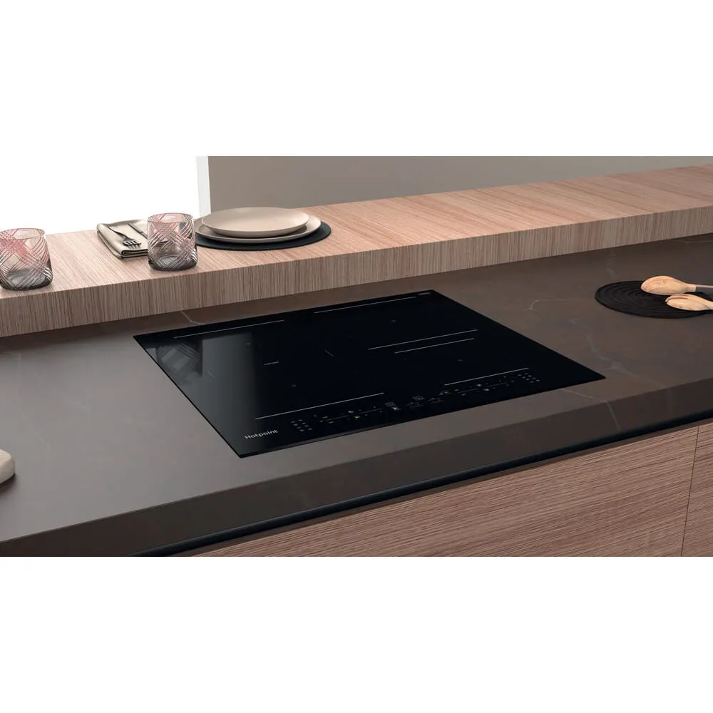 Hotpoint TB 7960C BF Built-in Induction Hob - 4 Zones, 59cm, Black