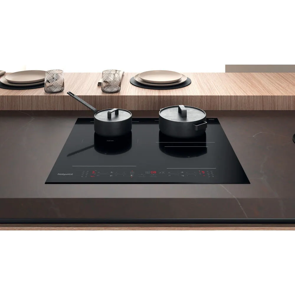 Hotpoint TB 7960C BF Built-in Induction Hob - 4 Zones, 59cm, Black
