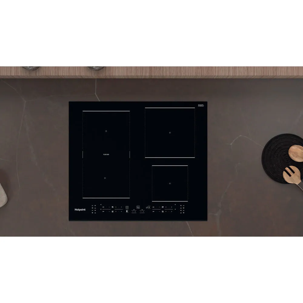 Hotpoint TB 7960C BF Built-in Induction Hob - 4 Zones, 59cm, Black