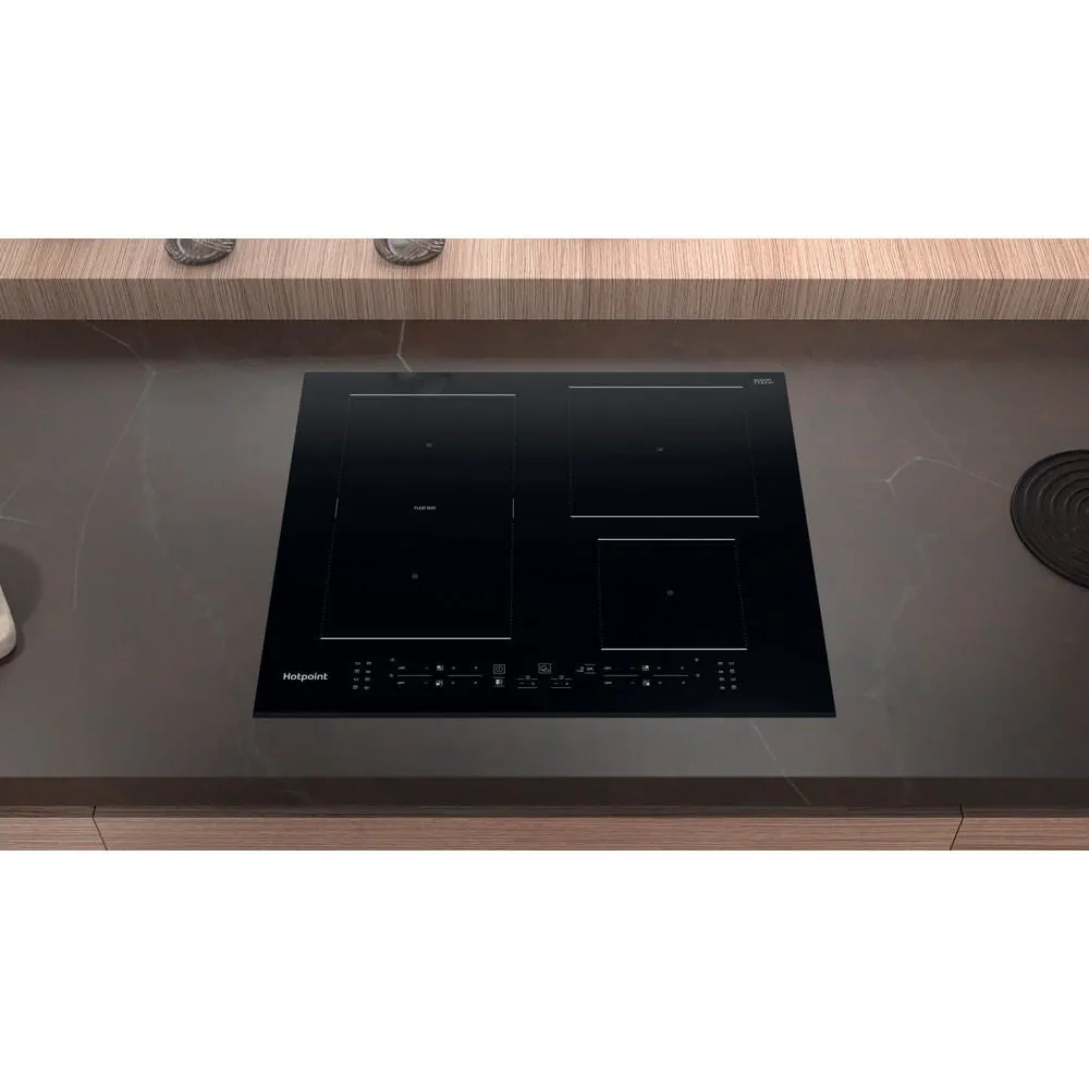 Hotpoint TB 7960C BF Built-in Induction Hob - 4 Zones, 59cm, Black