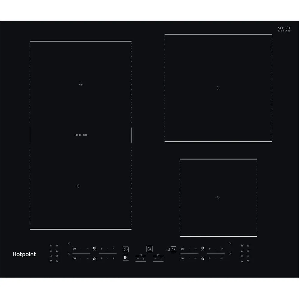 Hotpoint TB 7960C BF Built-in Induction Hob - 4 Zones, 59cm, Black