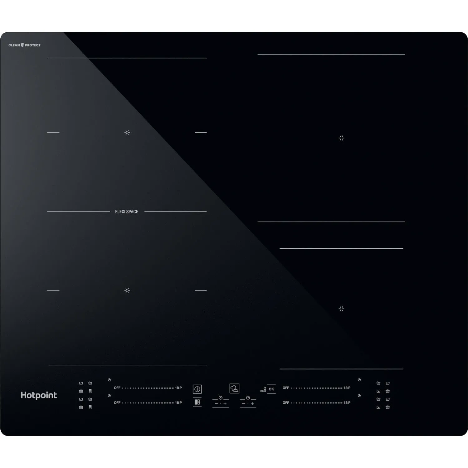 Hotpoint TS 3560F Built-in Induction Hob - 60cm, CleanProtect