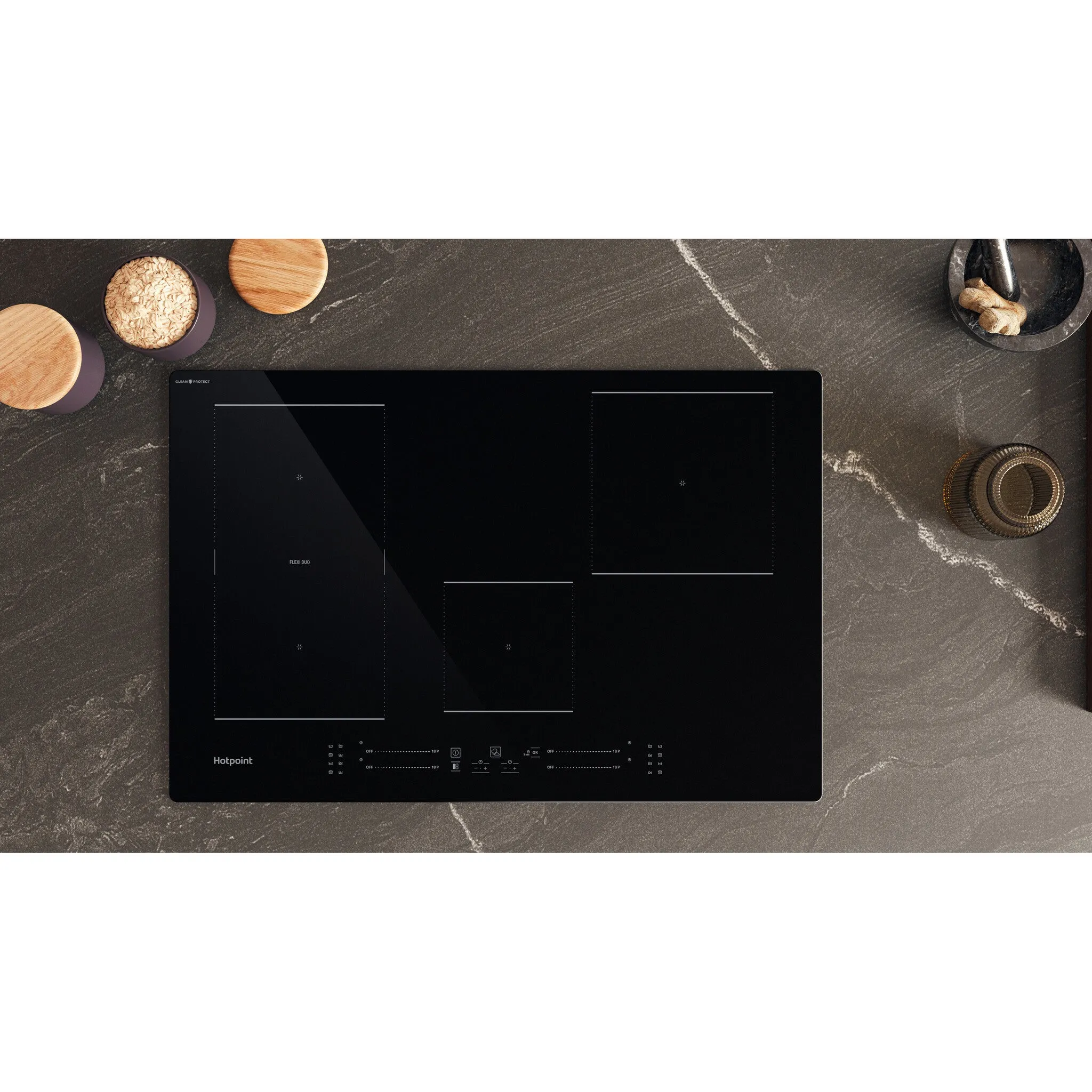 Hotpoint TS 6477C CPNE CleanProtect 77cm Built-in Induction Hob - Black