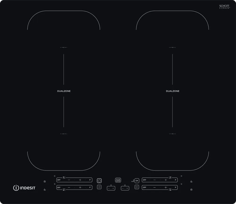 Indesit IB 88B60 NE Built-in Induction Hob - 59cm, 4 Zones, Black