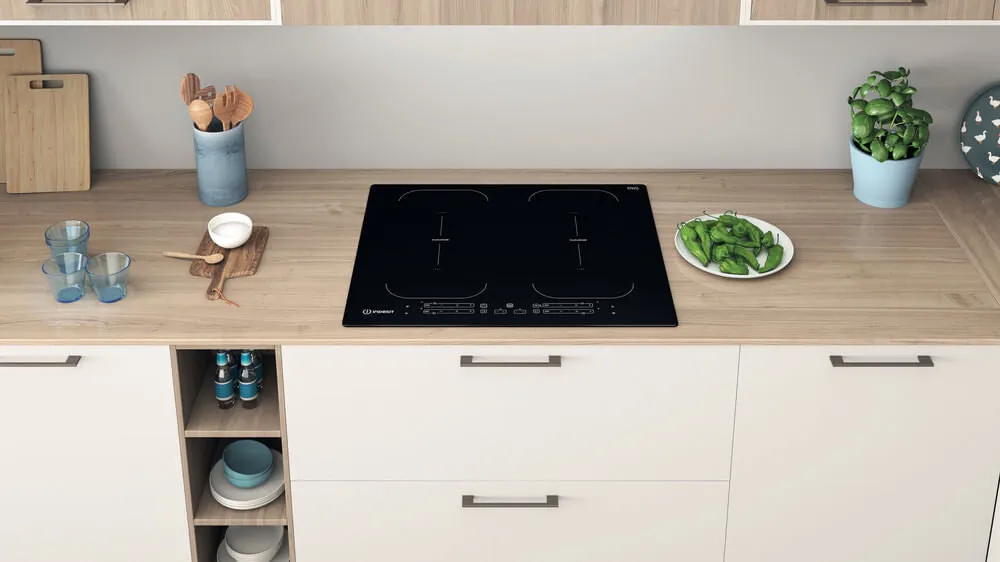 Indesit IB 88B60 NE Built-in Induction Hob - 59cm, 4 Zones, Black