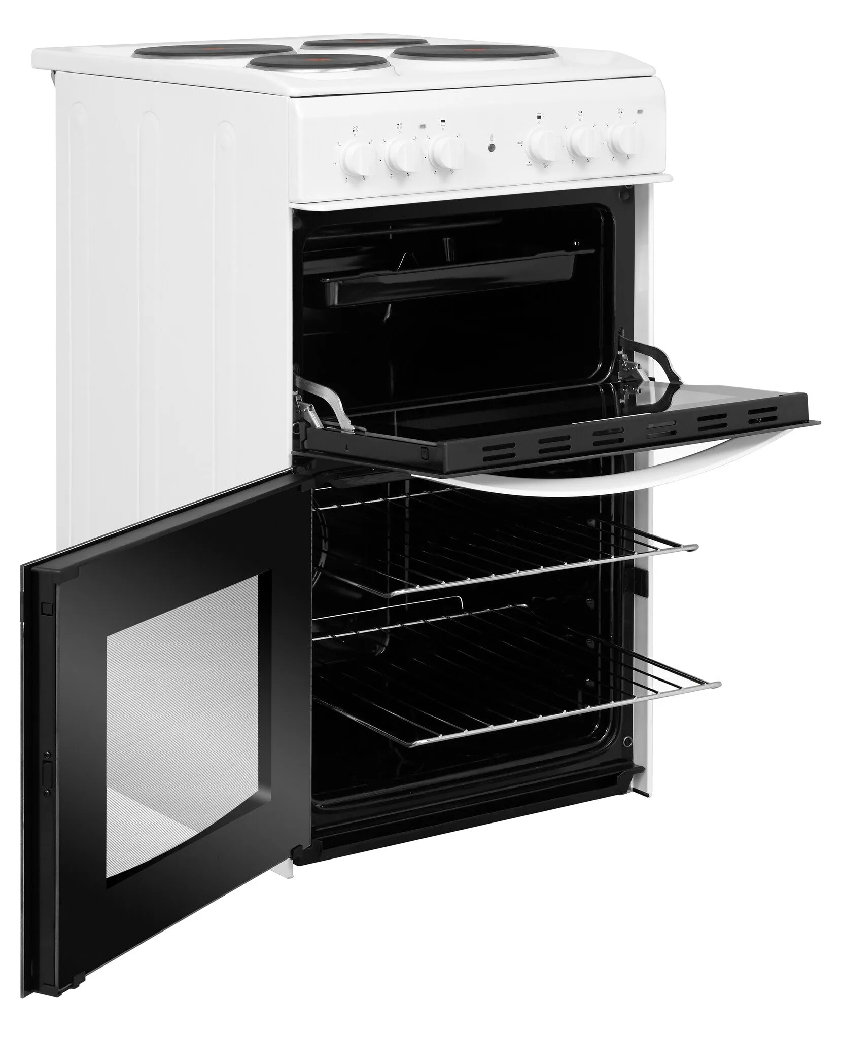 Indesit ID5E92KMW/UK Freestanding Electric Cooker - Black, White