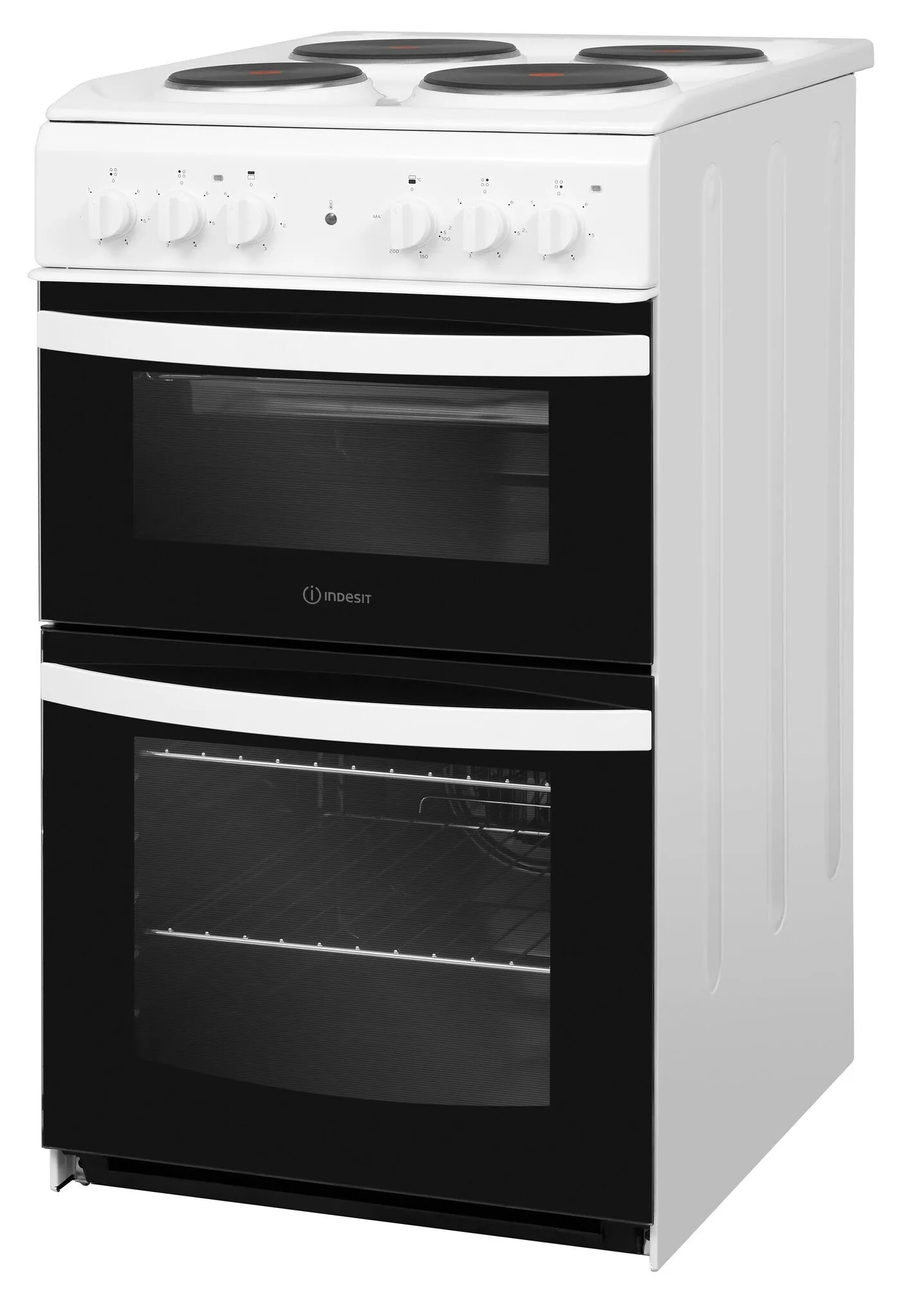 Indesit ID5E92KMW/UK Freestanding Electric Cooker - Black, White