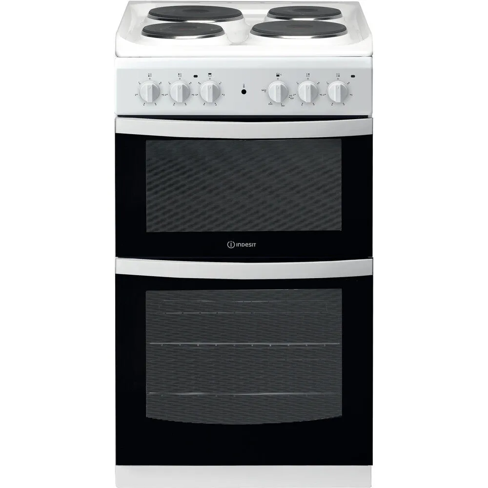 Indesit ID5E92KMW/UK Freestanding Electric Cooker - Black, White