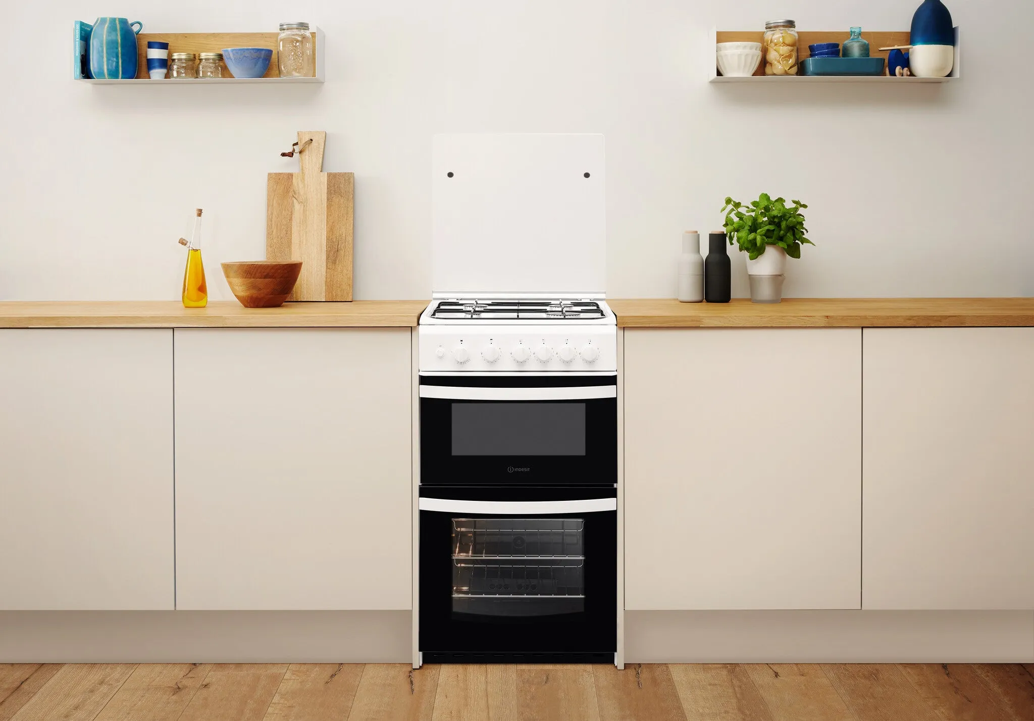 Indesit ID5G00KMW/UK Freestanding Gas Cooker - White