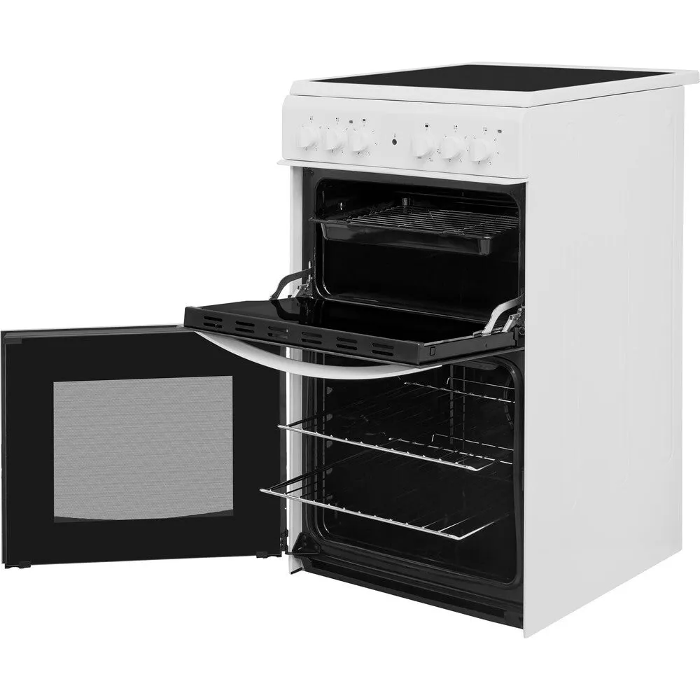 Indesit ID5V92KMW/UK Freestanding Electric Ceramic Cooker - Black, White