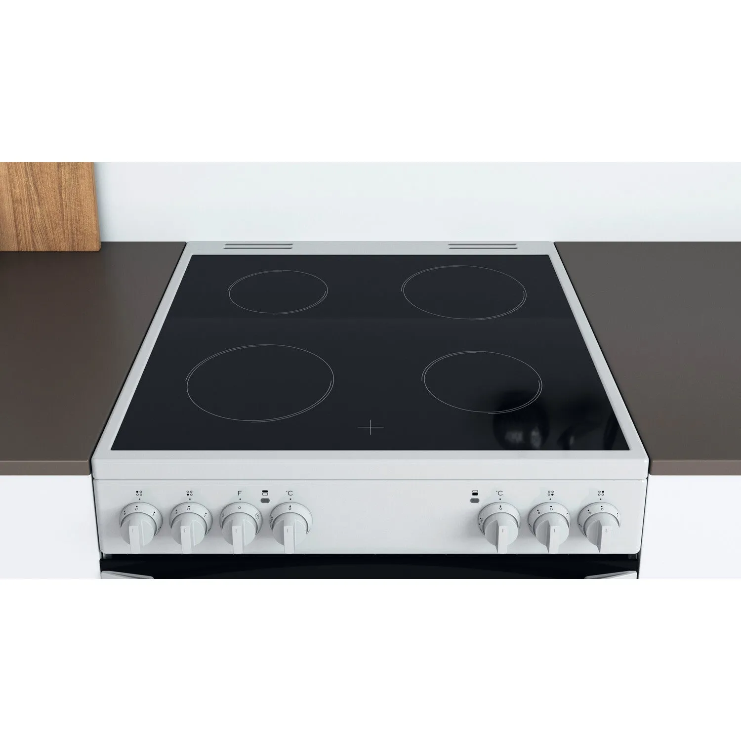 Indesit ID67V9KMW/UK Freestanding Electric Ceramic Cooker - White