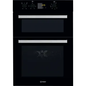 Indesit IDD 6340 BL Built-In 116L Electric Double Oven - 5100W, Black