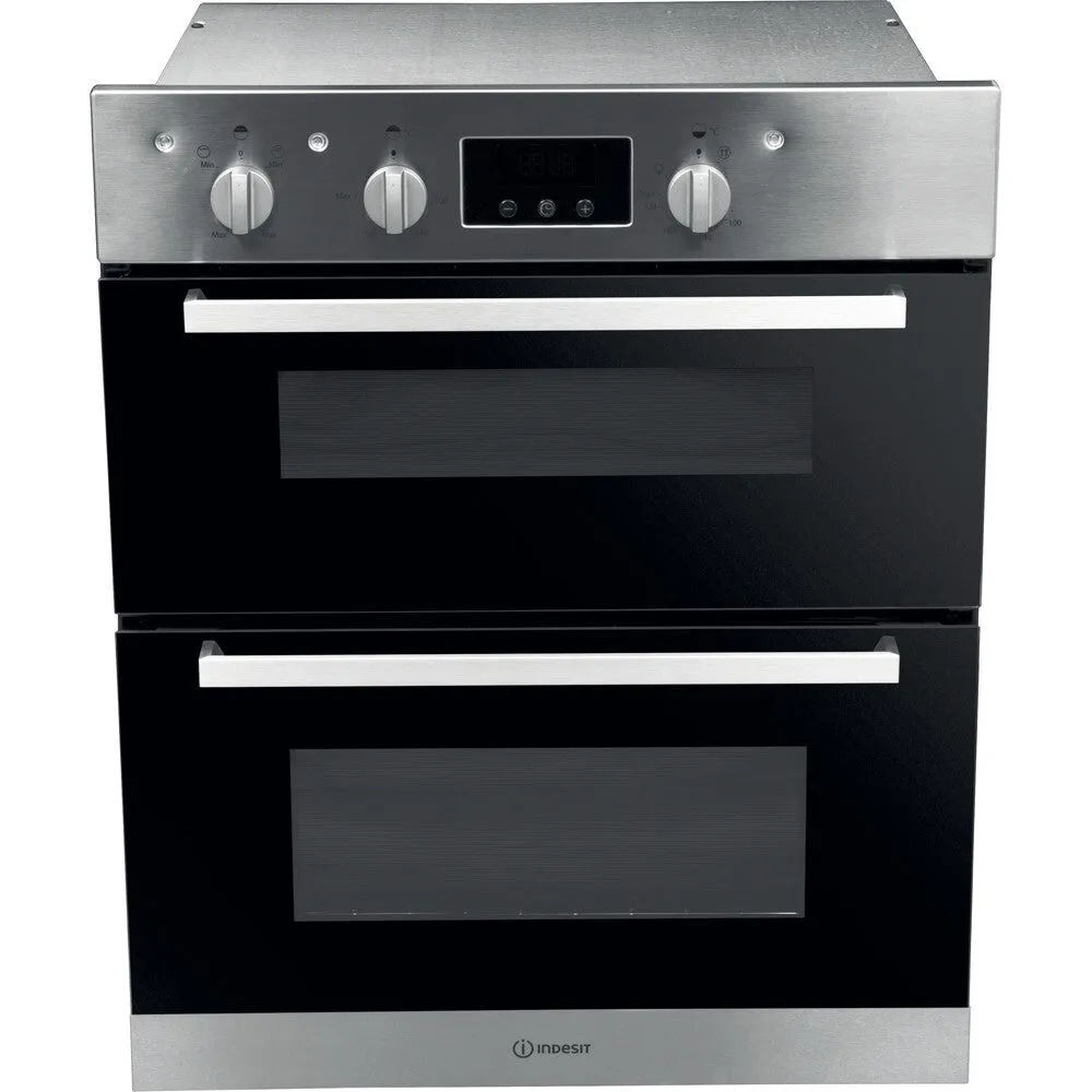 Indesit IDU 6340 IX Built-In 96L Electric Oven - 5100W, Black, Stainless Steel