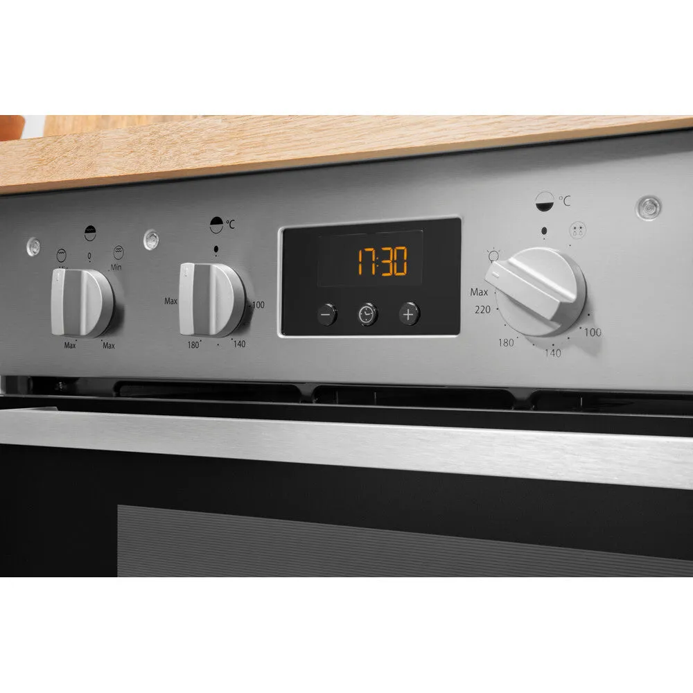 Indesit IDU 6340 IX Built-In 96L Electric Oven - 5100W, Black, Stainless Steel