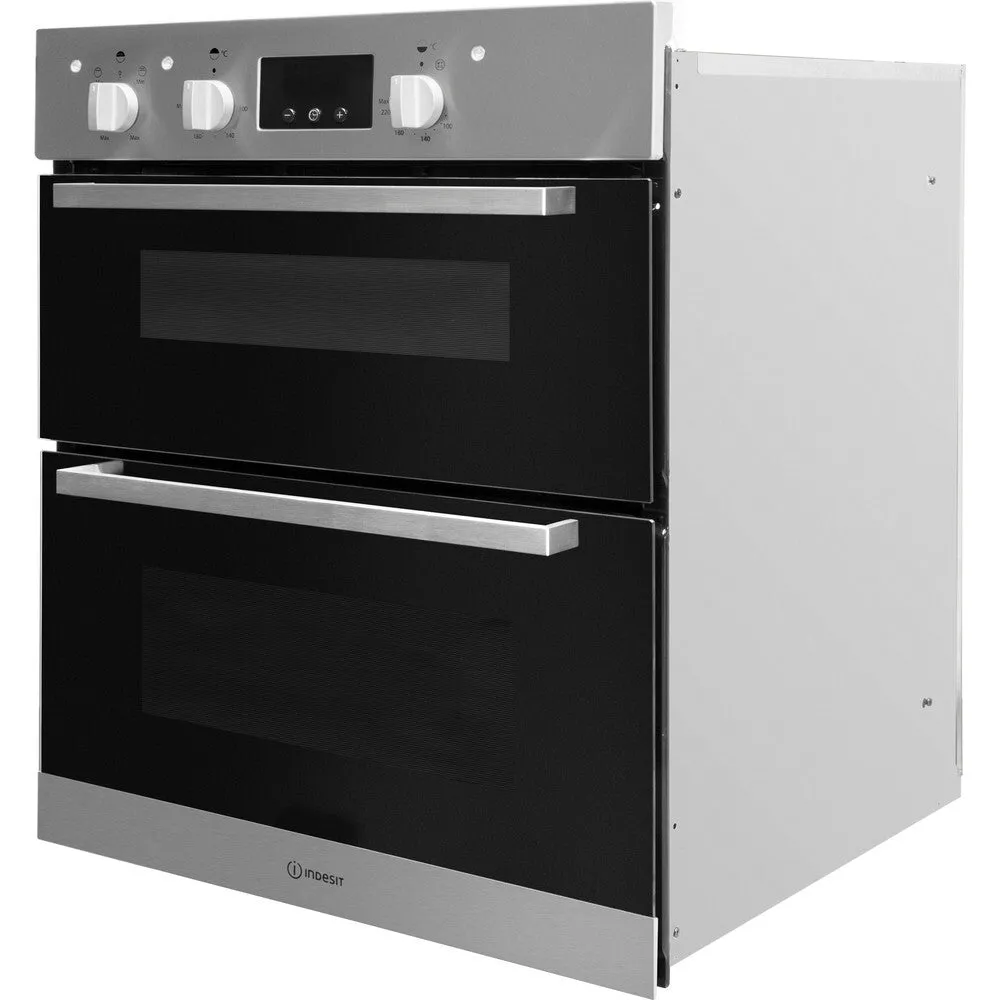 Indesit IDU 6340 IX Built-In 96L Electric Oven - 5100W, Black, Stainless Steel