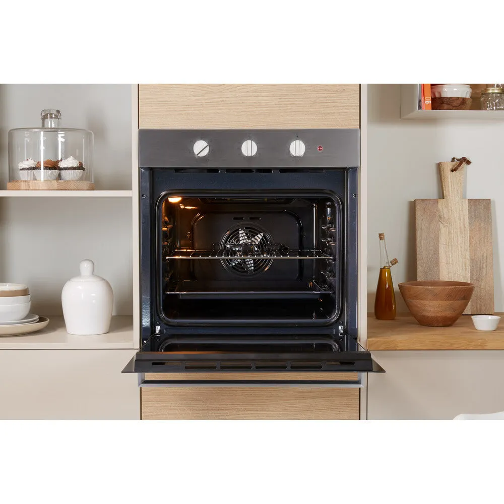 Indesit IFW 6330 IX UK Built-In 66L Electric Oven - Black, Stainless Steel