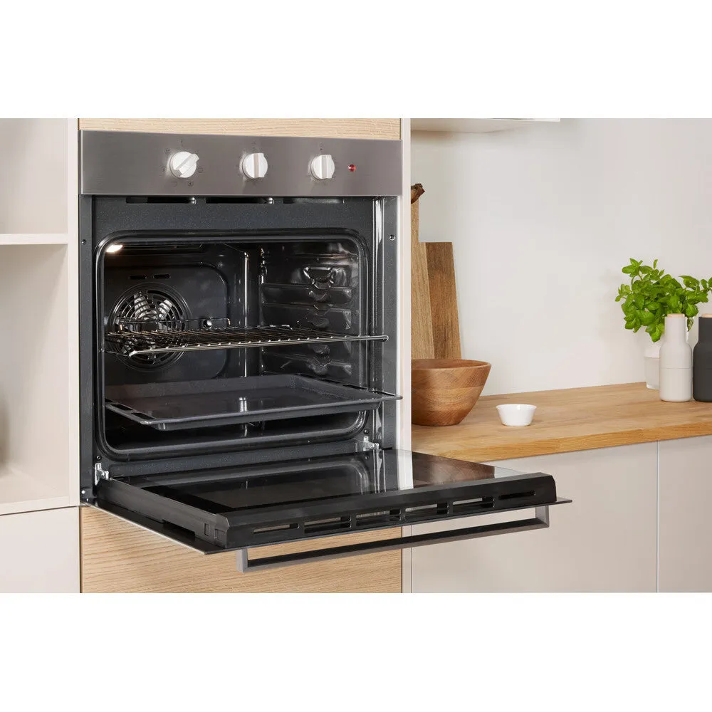 Indesit IFW 6330 IX UK Built-In 66L Electric Oven - Black, Stainless Steel