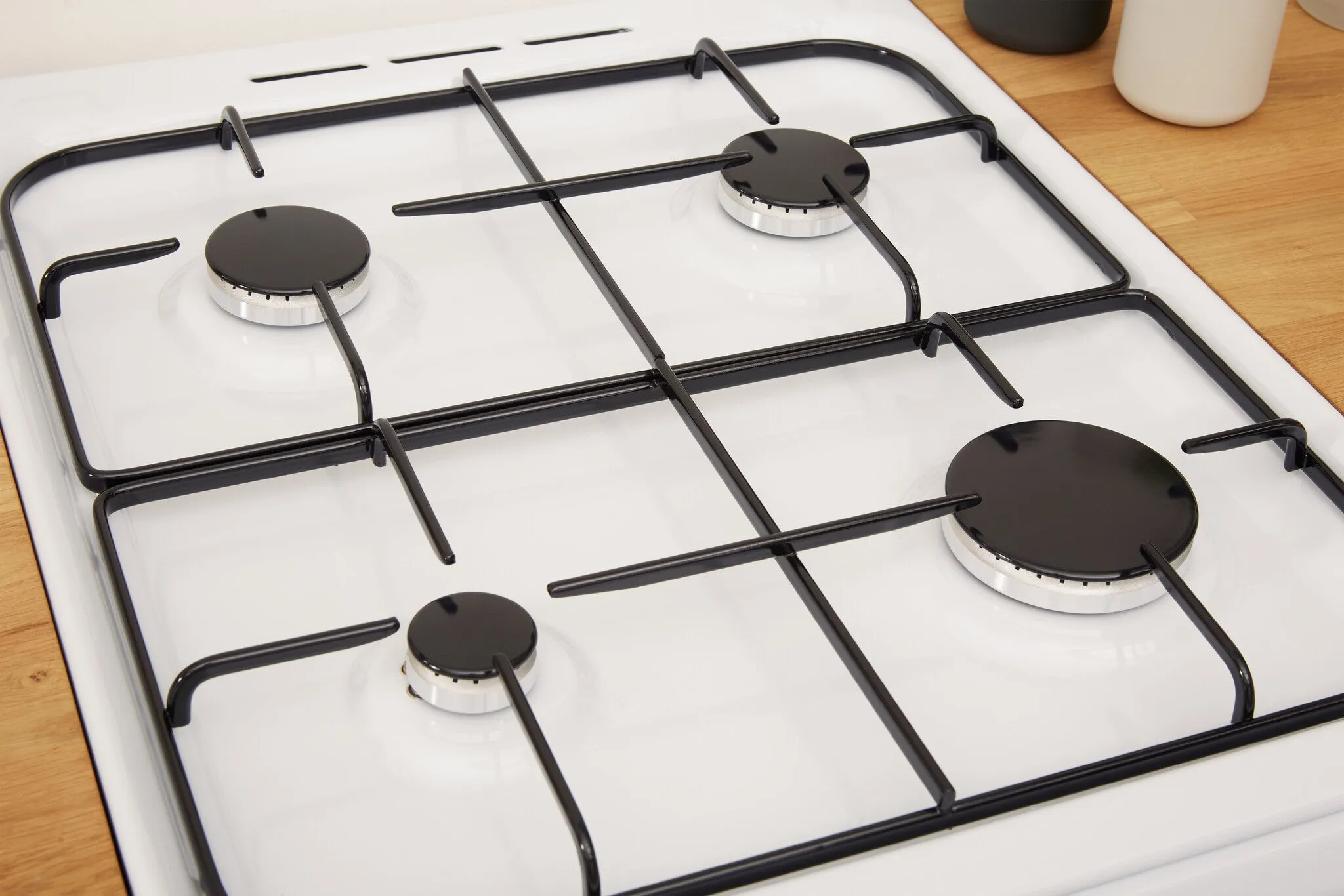 Indesit IS5G1KMW/U Freestanding Gas Cooker - Black, White