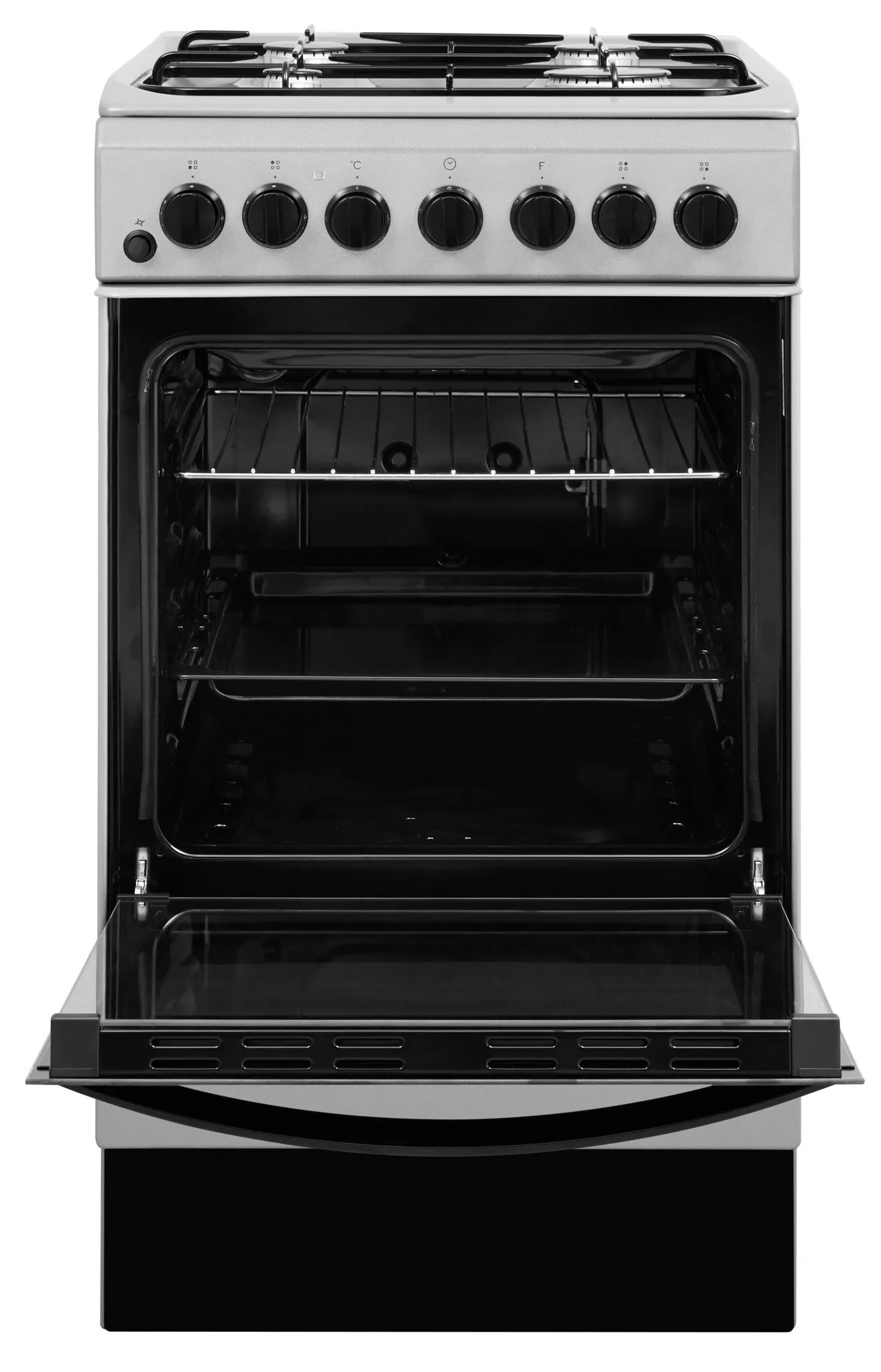 Indesit IS5G4PHSS/UK Freestanding Cooker - Electric, Gas, Black, Stainless Steel