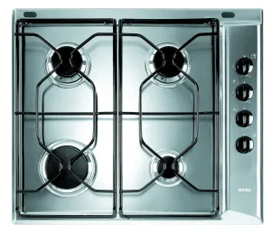Indesit PAA 642 IX/I WE1 Built-in 58cm Gas Hob - 4 Zones, Stainless Steel
