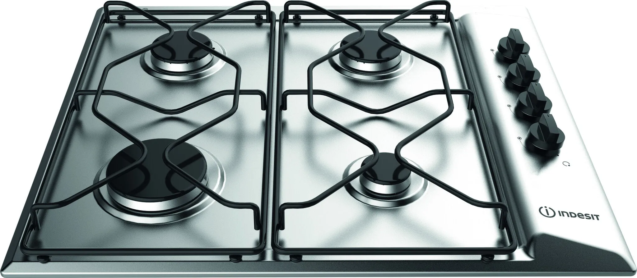 Indesit PAA 642 IX/I WE1 Built-in 58cm Gas Hob - 4 Zones, Stainless Steel