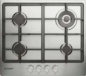 Indesit THP 641 W/IX/I Built-in 58cm Gas Hob - 4 Zones, Stainless Steel