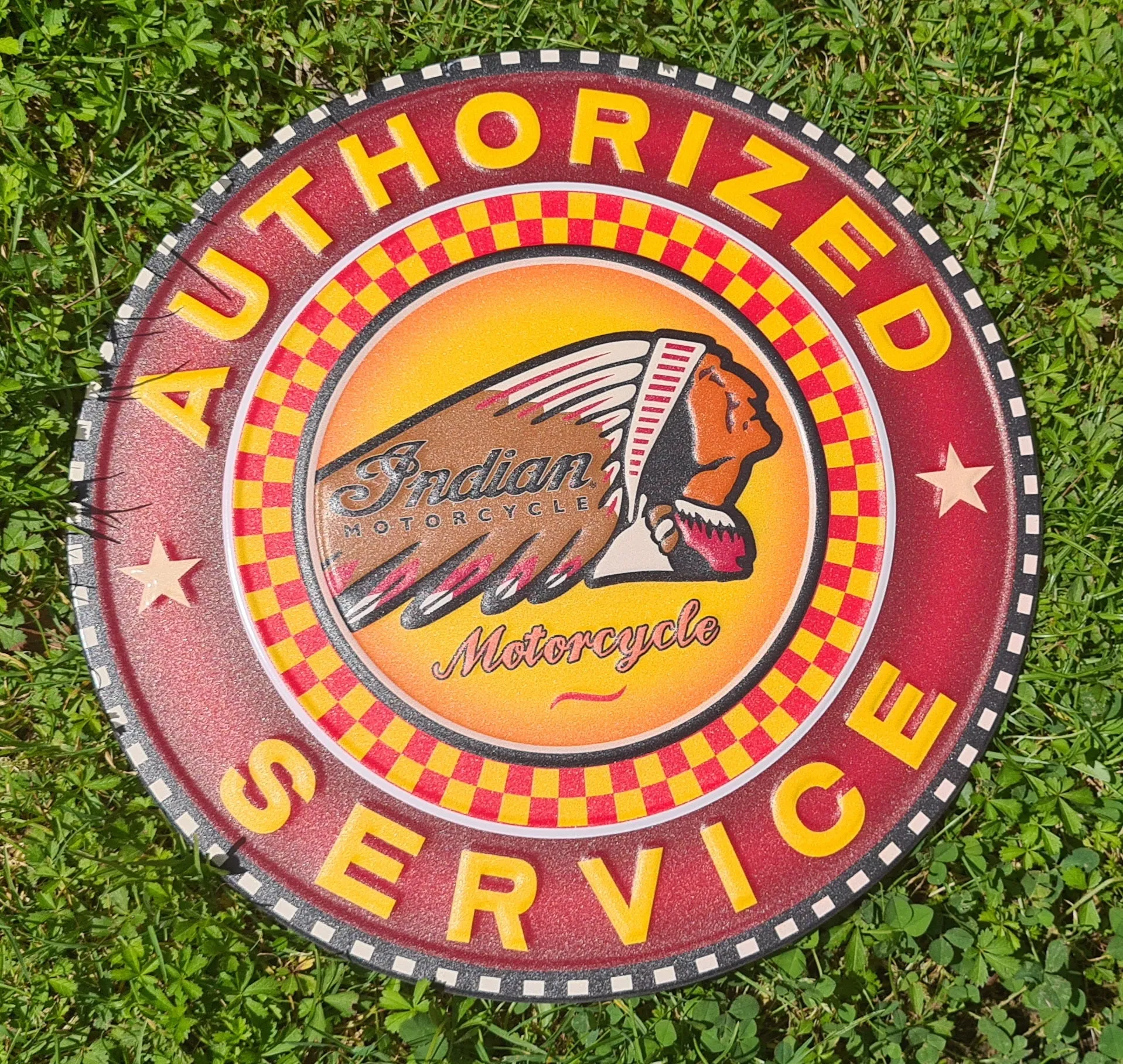 INDIAN MOTORCYCLE METAL ART SIGNS