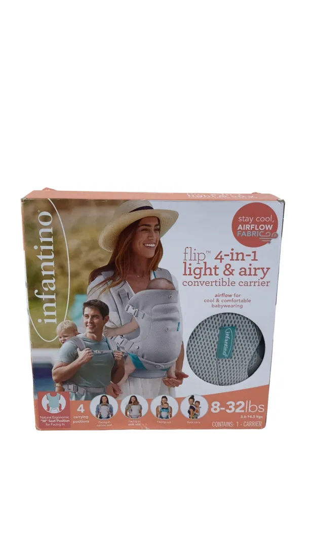 Infantino Flip 4-in-1 Light And Airy Convertible Carrier, Teal