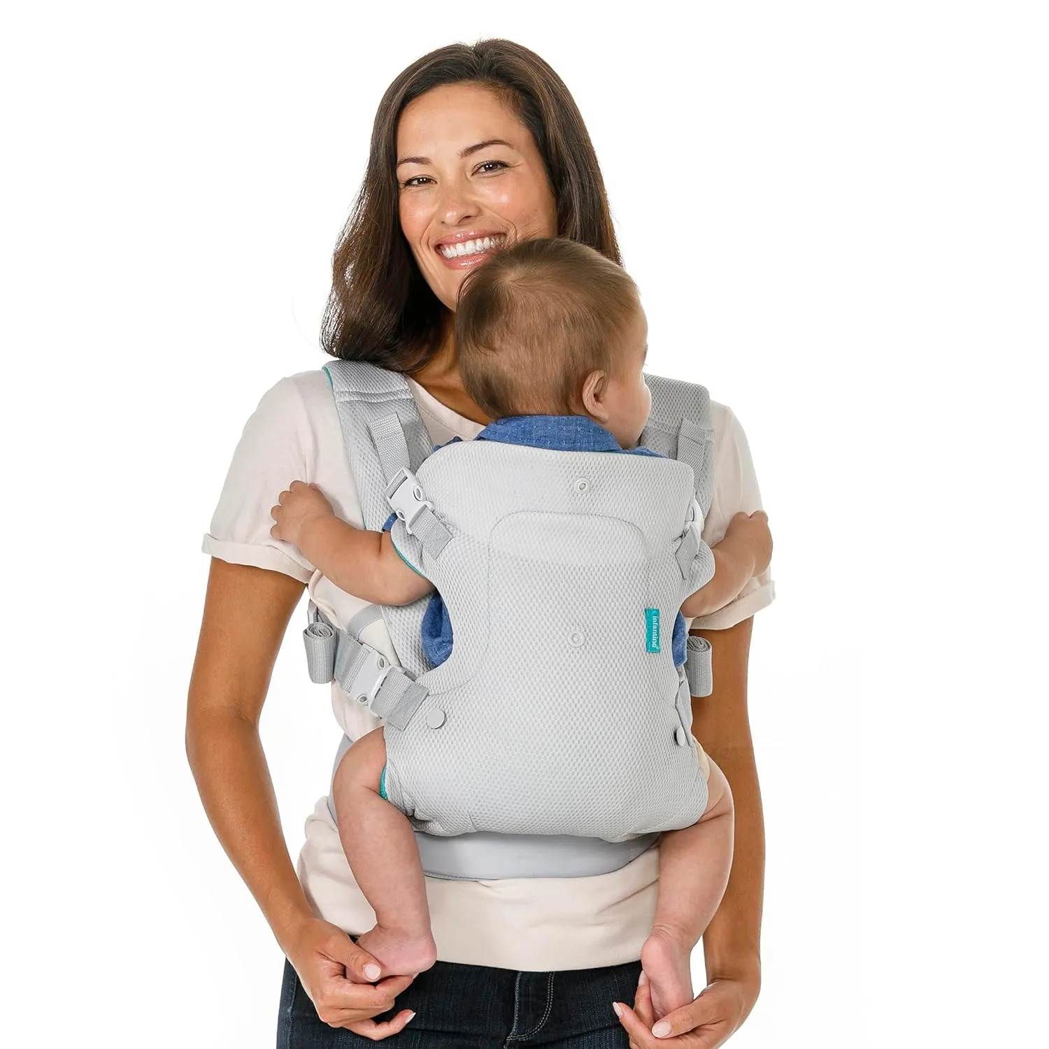 Infantino Flip 4-in-1 Light And Airy Convertible Carrier, Teal
