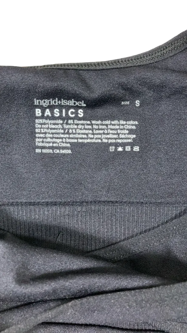 Ingrid & Isabel Crossover Cami, Small, Black