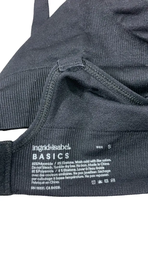 Ingrid & Isabel Drop Cup Nursing Bra, Black, Small