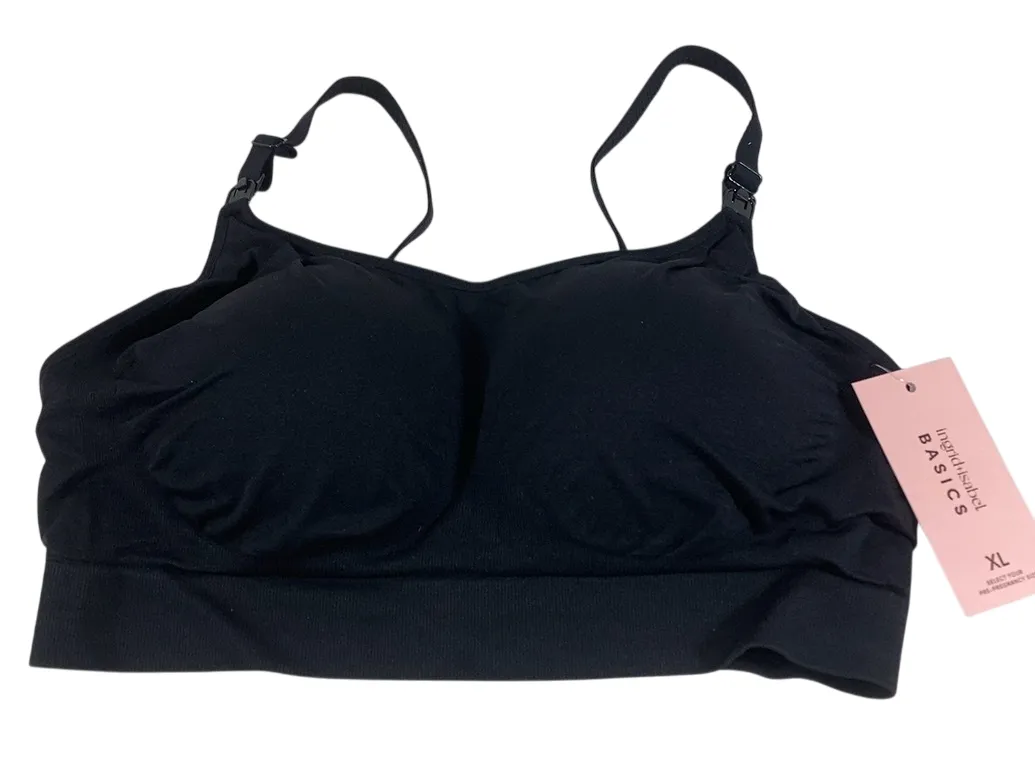 Ingrid & Isabel Drop Cup Nursing Bra, Black, X-Large