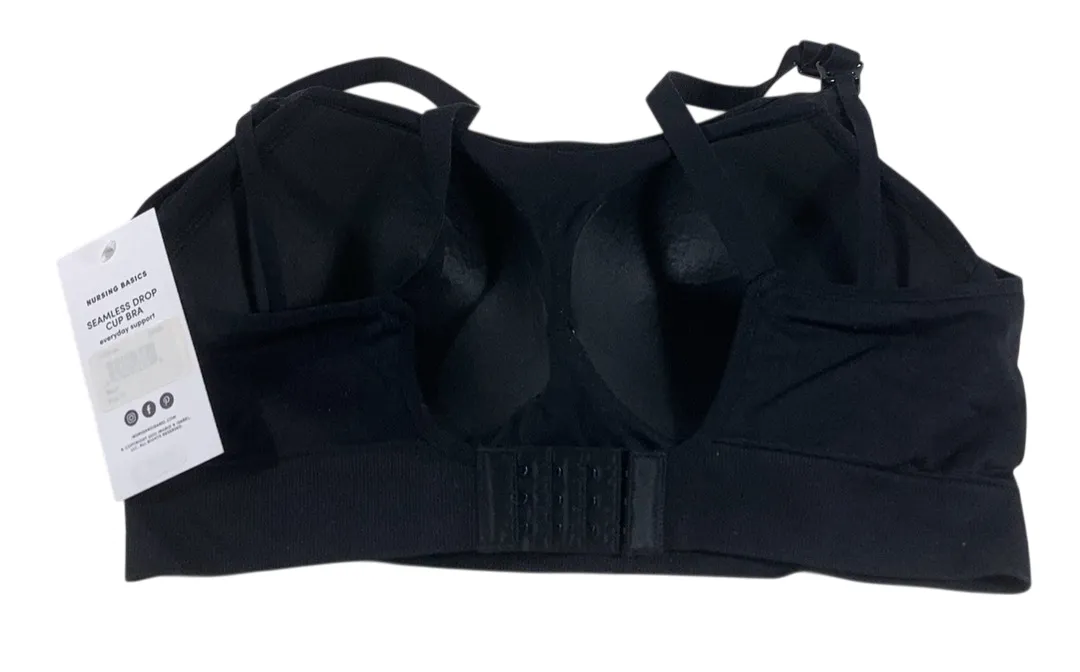 Ingrid & Isabel Drop Cup Nursing Bra, Black, X-Large