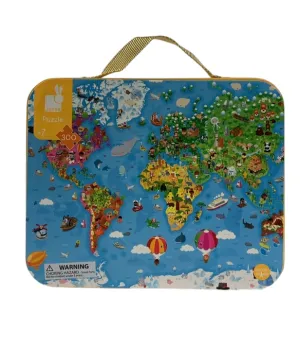 Janod 300 Piece Giant World Map Puzzle