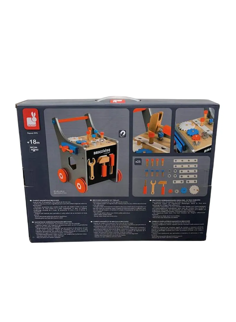 Janod Brico Kids Magnetic DIY Trolley
