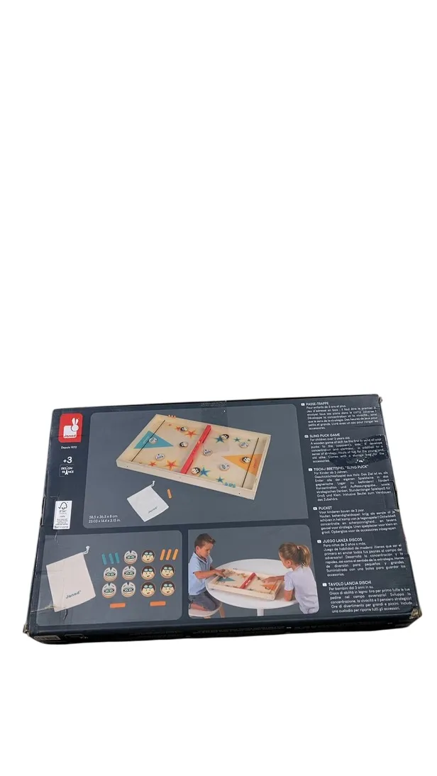 Janod Wooden Classic Sling Puck Tabletop Game
