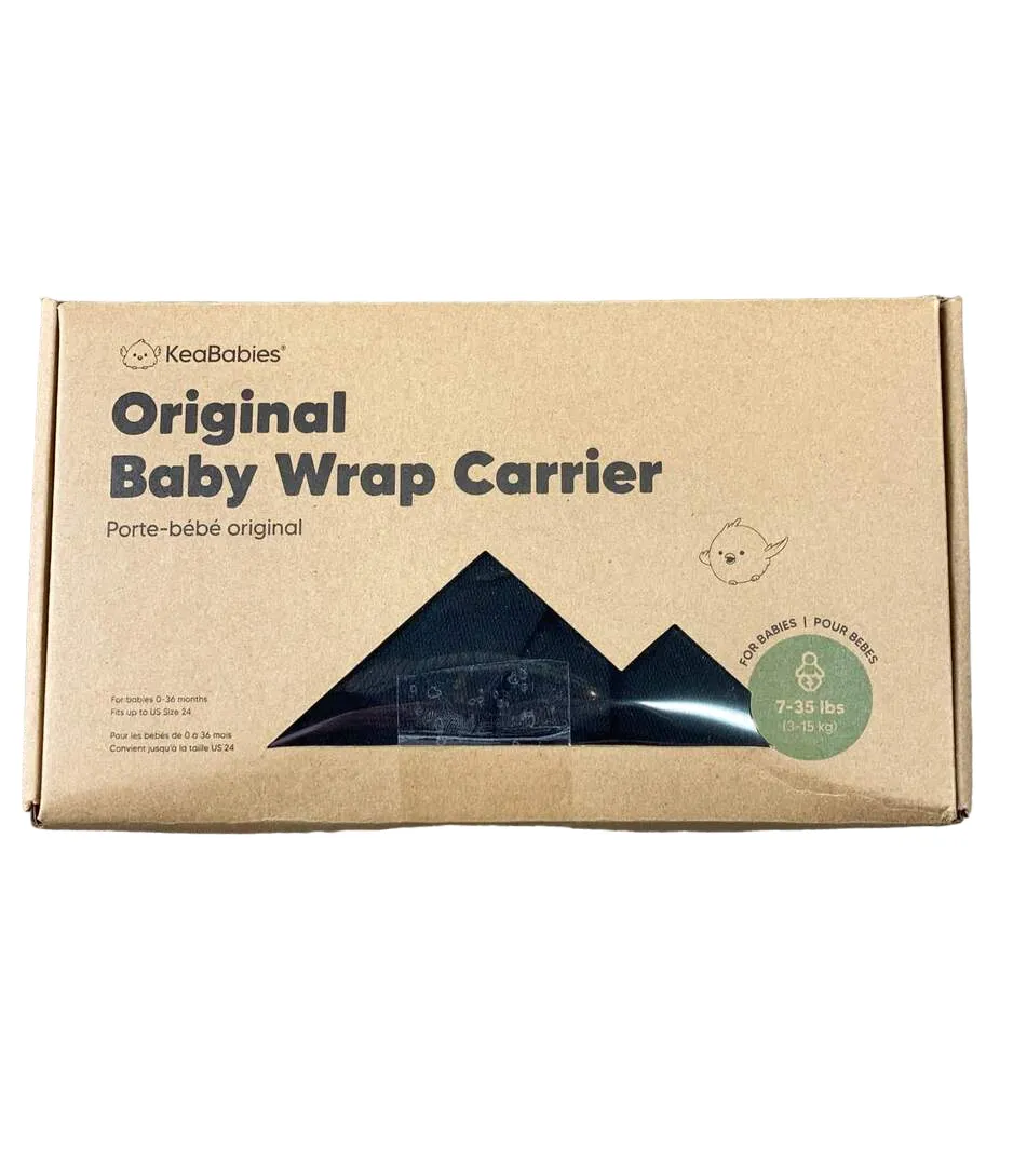 KeaBabies Wrap Carrier, Trendy Black