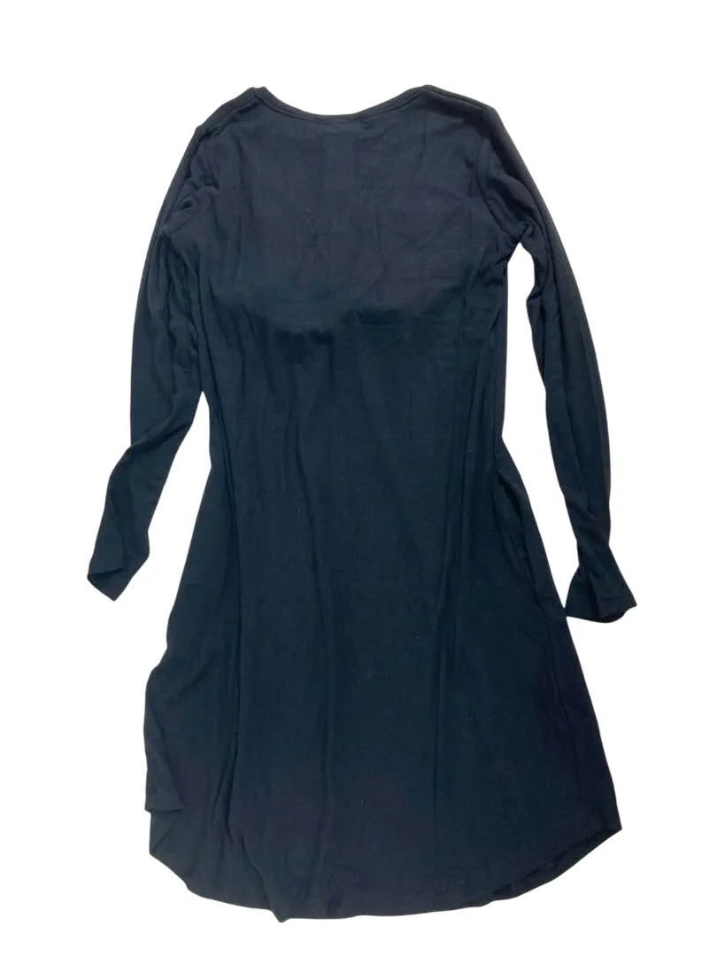Kindred Bravely Betsy Ribbed Bamboo Henley Nursing & Maternity Nightgown, Black, XX-Large