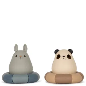 Konges Sløjd Silikone Bath Toys Swim Ring 2-Pak Topanga Beach Mix