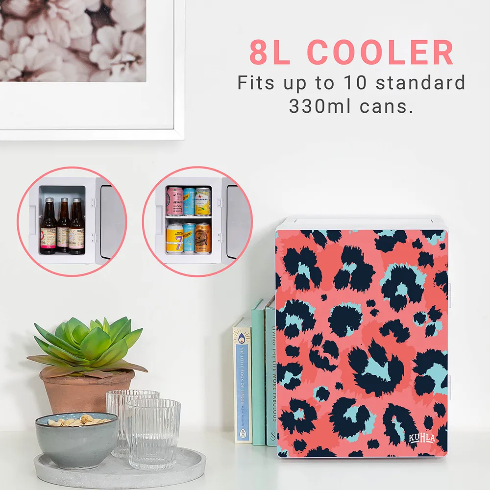 Kuhla K8CLR1001B-1031 Pink Leopard 8L Mini Cooler