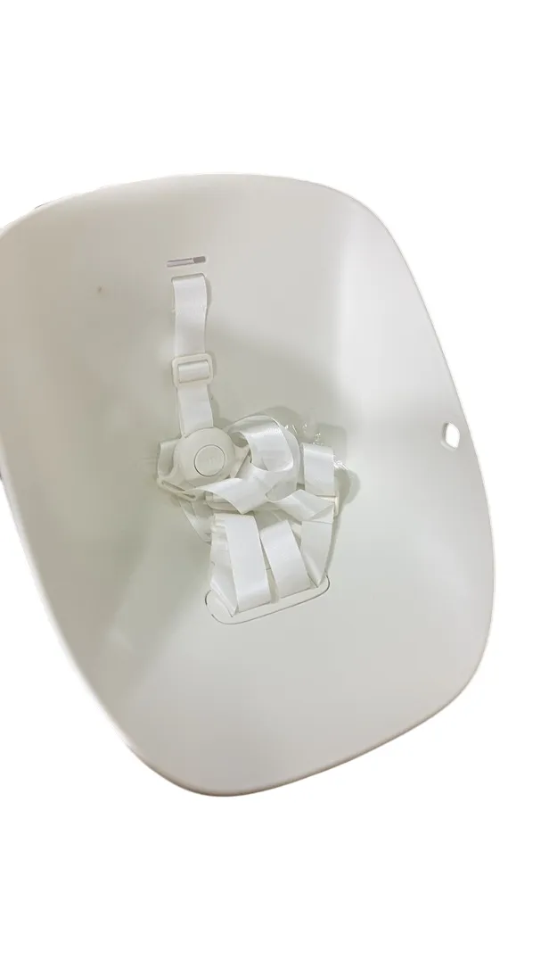 Lalo High Chair with Infant Kit, Coconut, Grey, Natural Wood