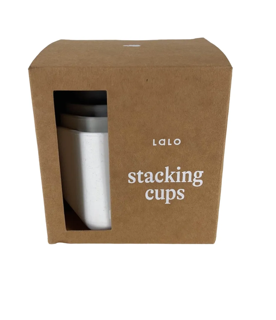 Lalo Stacking Cups, Black and White
