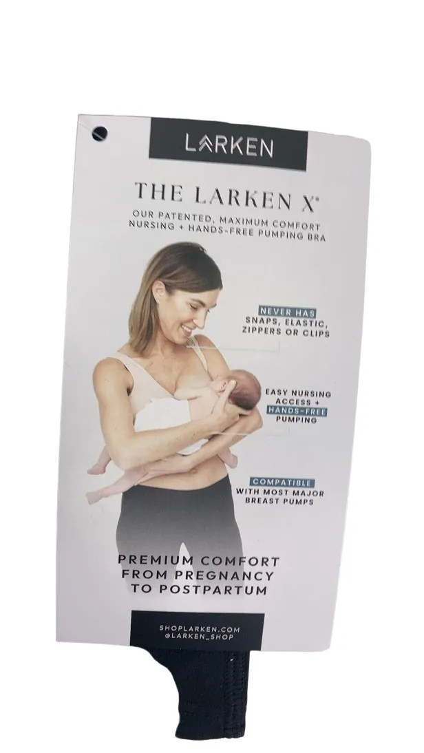 Larken The Larken X Nursing Bra, Black, XSmall