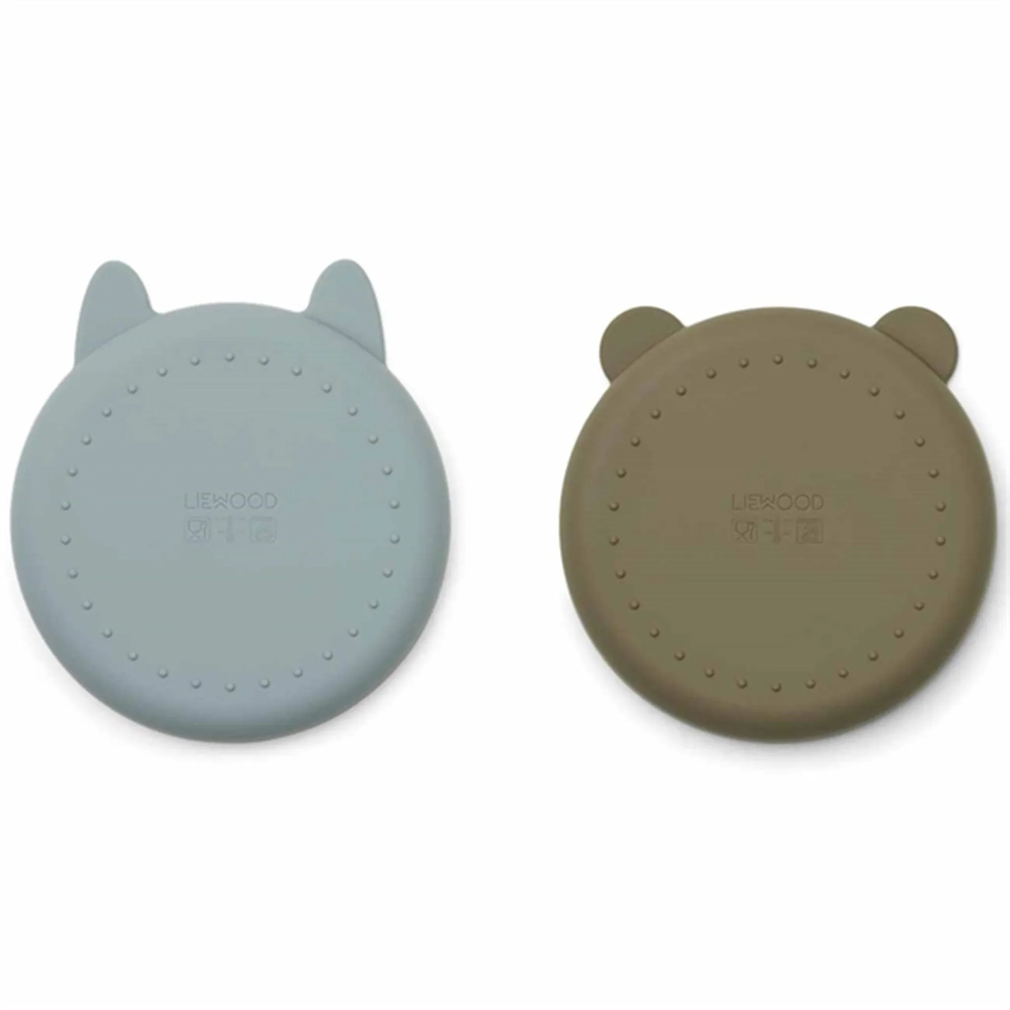 Liewood Olivia Plate 2-Pack Blue Fog/Khaki Mix