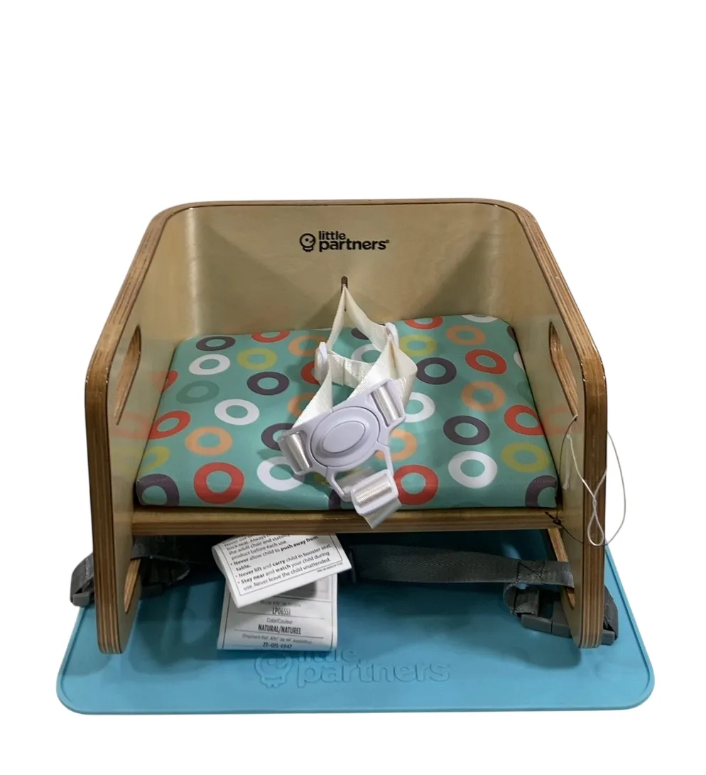 Little Partners 3-in-1 Learning Booster Seat and Step Stool, Natural