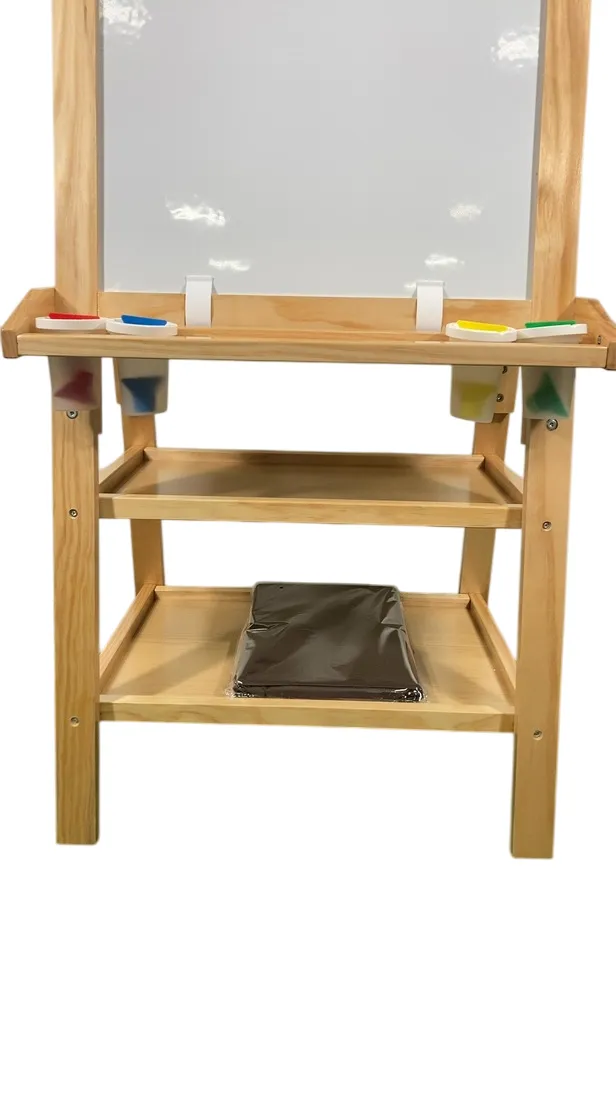 Little Partners Deluxe Learn 'N Play Art Center Easel, Natural