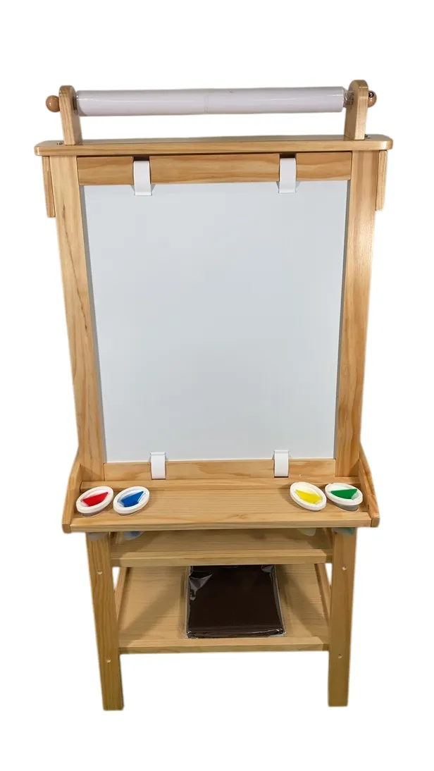 Little Partners Deluxe Learn 'N Play Art Center Easel, Natural