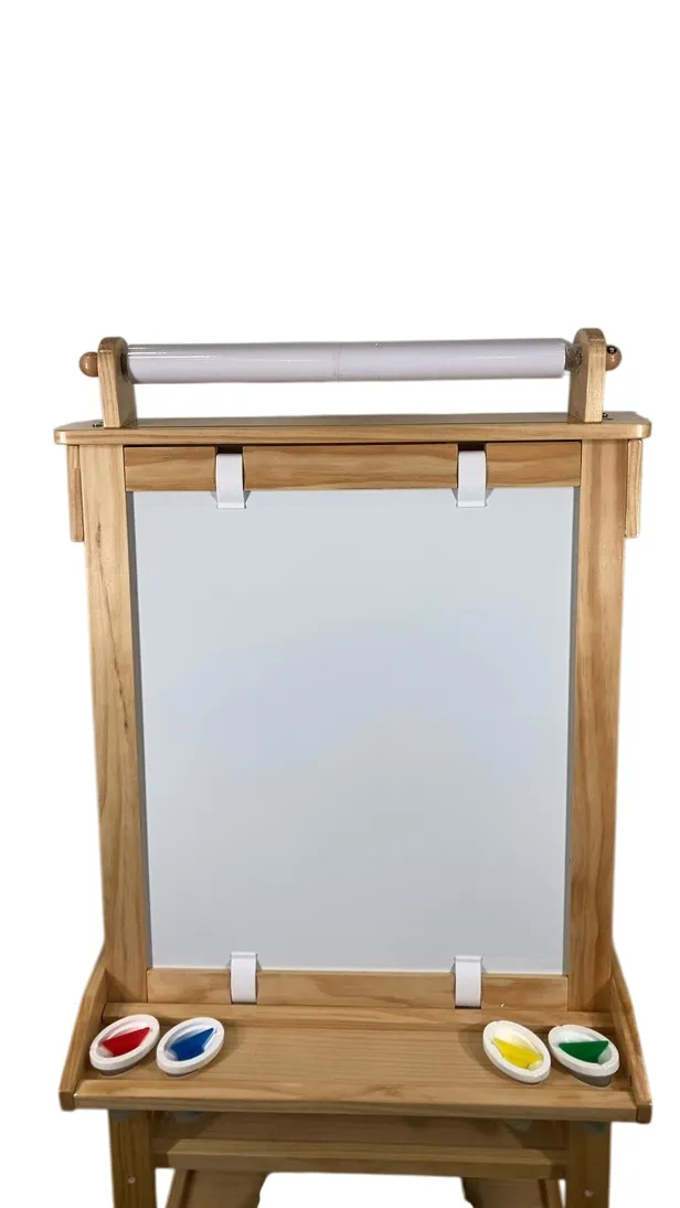 Little Partners Deluxe Learn 'N Play Art Center Easel, Natural