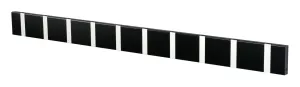 Loca Knax Horizontal Coat Rack 10 Hooks, Black/Grey