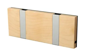 Loca Knax Horizontal Coat Rack 2 Hooks, Maple/Grey